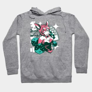 Winking Anime Girl Hoodie